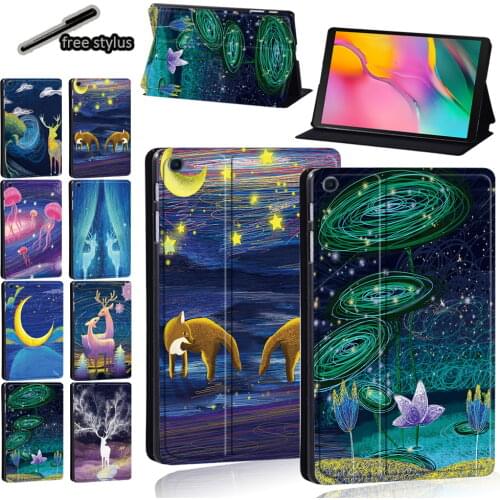 Tablet Case for Samsung Galaxy Tab S6 Lite/Tab S7/Tab S6/Tab S4/S5e(T720/T725) Leather Cover Case + Free Stylus