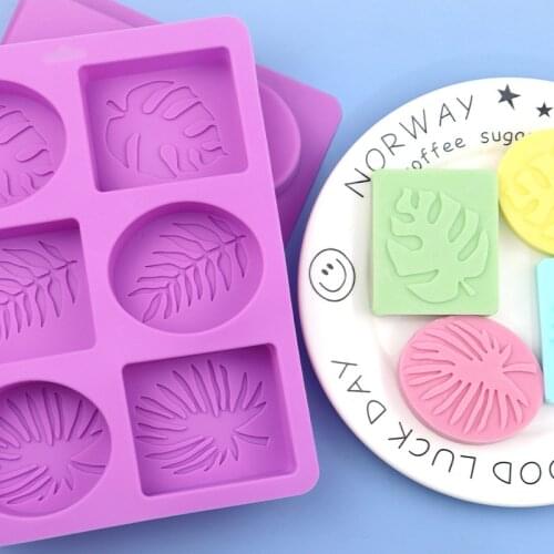 Soap Molds Palm Olive Leaf Shaped Silicone Mold Candle Handmade Craft Cake Pudding Cookie Art DIY for Soap Making Supplies Tool