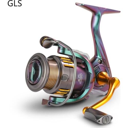 GLS High Quality CK 1000 2000 Gear Ratio 5.2:1 Carp Spinning Wheel Metal Spool Sea Bass Fishing Coil Tools 5+1BB 2021
