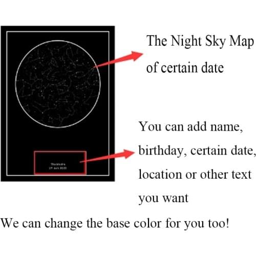 Canvas Painting Poster Customization Night Sky Map Personalized Map of The Star Wall Art Picture Decoration Special Anniversary