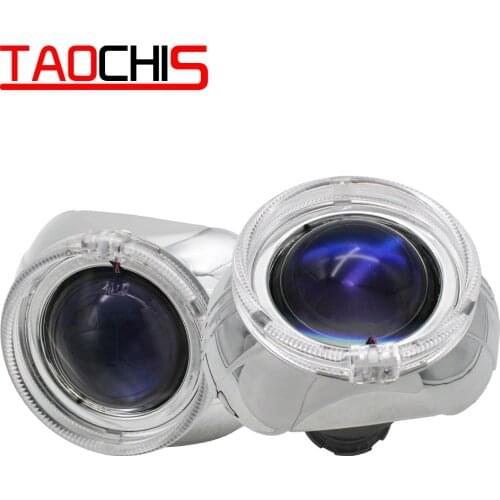TAOCHIS 3.0 inch Bi xenon Projector Lens Kit for HELLASilver type With Smax Shroud APP control angel demoneyes Modify Head Light