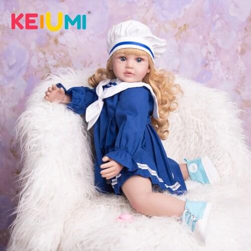 60 CM Reborn Toddler Doll Toy Lifelike 24 inch Curly Hair Princess Babies Alive Bebe Dress Up For Girl Birthday Gift