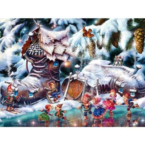 Square Diamond Embroidery Cartoon Full Round Diamond Mosaic Cartoon Picture Of Rhinestones Diamond Painting For Children Gift