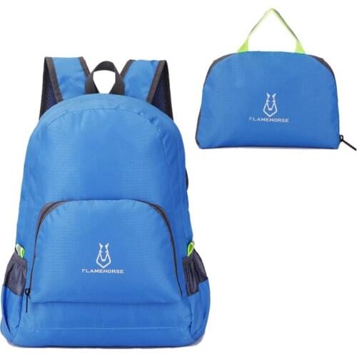 Lightweight Nylon Foldable Backpack Waterproof Backpack Folding Bag Portable Men Women Backpack for Travel Shopping