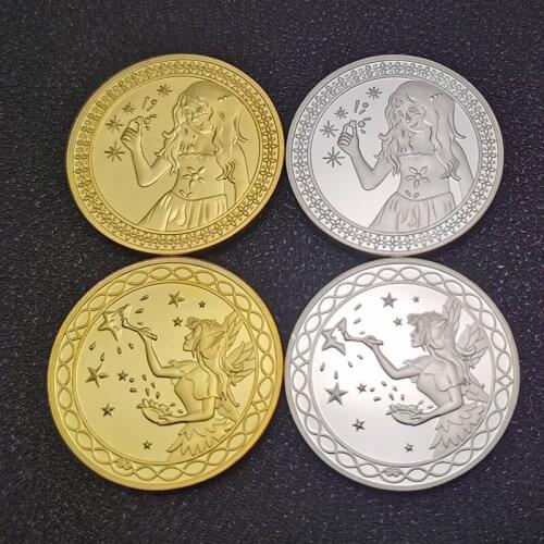 Newest Tooth Fairy Gold Silver Commemorative Coins Kids Grown Toy Souvenir Metal Coin Collection Gifts