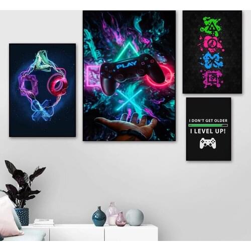 Gamer Room Poster Gamer Canvas Painting Game Playstation Pictures Hd Prints Wall Art Boys Bedroom Gaming Home Decor Cuadros