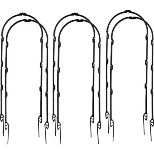 Garden Trellis Climbing Frame Plant Support Frames Stand Durable Flexible Beans Tomatoes Rack Plastic Natural U-Hoops Bamboo