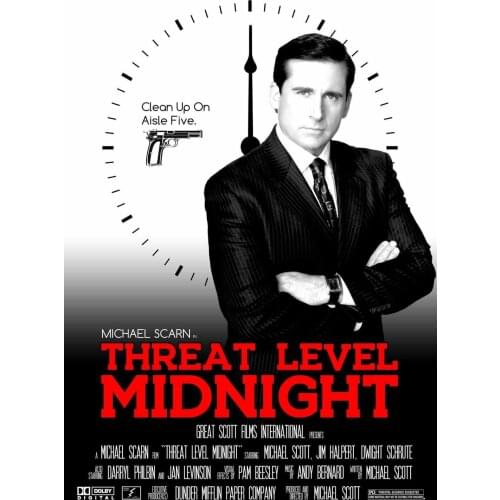 THREAT LEVEL MIDNIGHT MOVIE Art Film Print Silk Poster Home Wall Decor 24x36inch