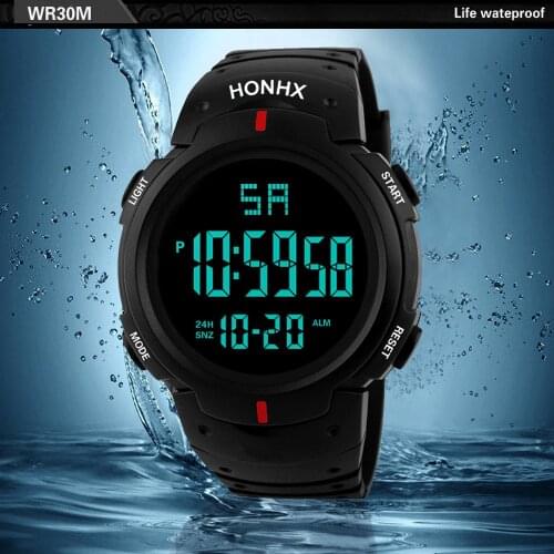 Outdoor Sport Watch Mens Multifunction Watches LED Camping Out Digital Quartz Military Luxury Sport Date Watch reloj hombre