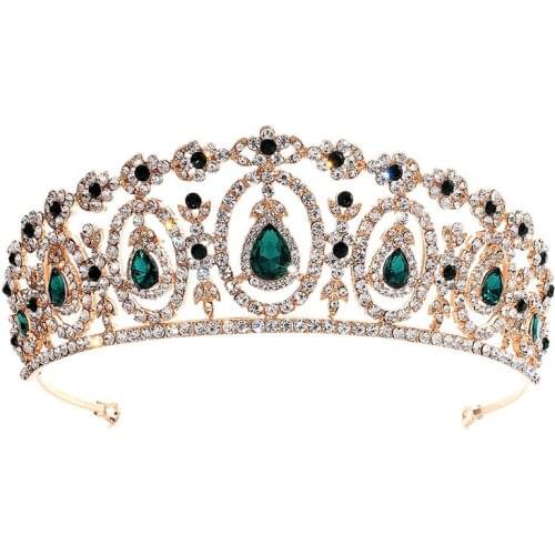 Shining Crystal Queen Princess Crown Fashion Big Rhinestone Tiaras Perfect For Women Wedding Or Engagement Hair Accessories