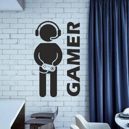 Video Game Gaming Gamer Wall Decal Art Vinyl Decor Sticker Boys Room Wall Door Decoration Poster Removable Lettering Decals G140