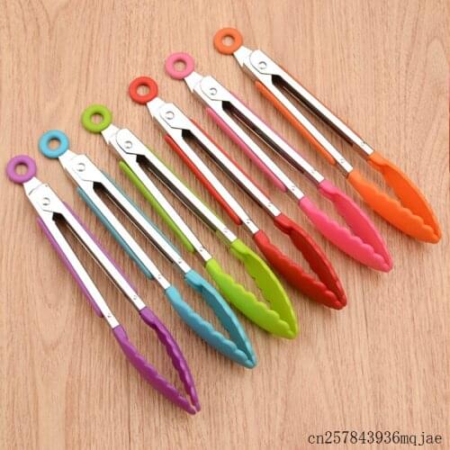 100pcs Kitchen Food Tongs Pastry Tong Non-Stick BBQ Grilling Salad Bread Serving Tong Cooking Kitchen Tools