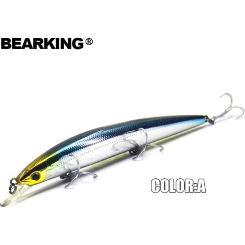 128mm 14.8g Bearking 5PCS New Arrival Hot Sale Minnow Hard Fishing Lure Bait 2017 hot Fishing Tackle Artificial Lures Bait