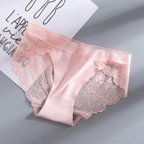 3pcs Sexy Lace Panties for Women Underwear Fashion Panty Lingerie Breathable Hollow Out Briefs Mid-Rise Panties Sexy Underwear