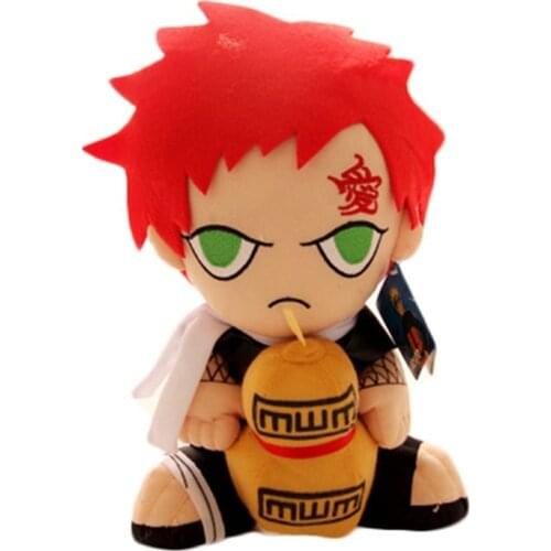 30cm Japanese Anime Narutos Sitting Gaara Plush Toys Soft Stuffed Toys Dolls Figure Toy for Kids Children Xmas Gift with Tag