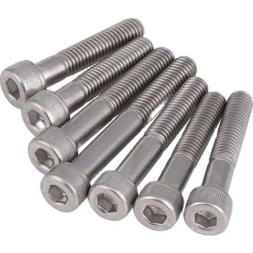 5/10/20pc M4 M5 M6 M8 M10 M12 304 A2 Stainless Steel DIN912 half thread Hexagon Hex Socket Head Cap Allen Bolt Screw