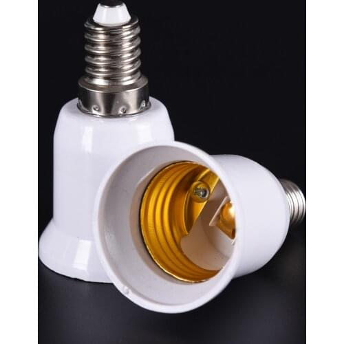 5Pcs Socket Converter Flame-retardant PBT plastic Converter E14 to E27 Base Screw Light Lamp Bulb Holder Adapter