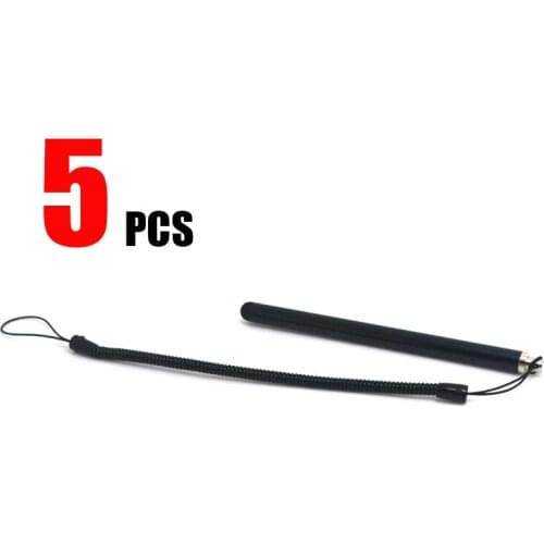 10 PCS Straight Tube Capacitive Stylus with Spring Rope Lanyard Stylus Mobile Phone Tablet PC Universal Capacitive Pen Touch Pen