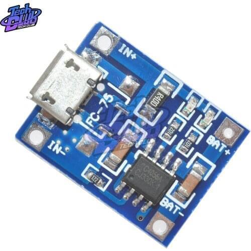 5 pcs Micro USB 5V 1A 18650 TP4056 Lithium Battery Charger Module Charging Board With Protection Dual Functions 1A Li-ion