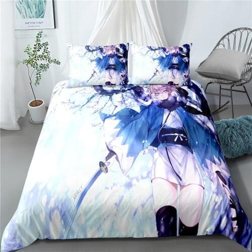 Anime Fate Stay Night Home Textile Pillow Case 3D Bed Linen Duvet Covers Kids Comforter Bedding Sets Bed Set Home Decor Bedding