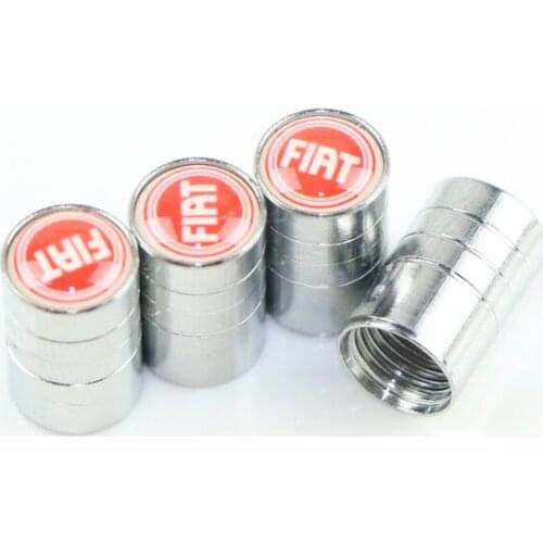 Auto Emblem metal Cap Case For Fiat Panda Bravo Punto Linea Croma 500 595 Car-Styling Badge Accessories 4pcs