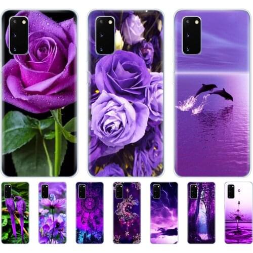 Silicon phone cover case for samsung galaxy S20 PLUS Ultra S10 lite cover for samsung note 10 plus lite infinity on purple