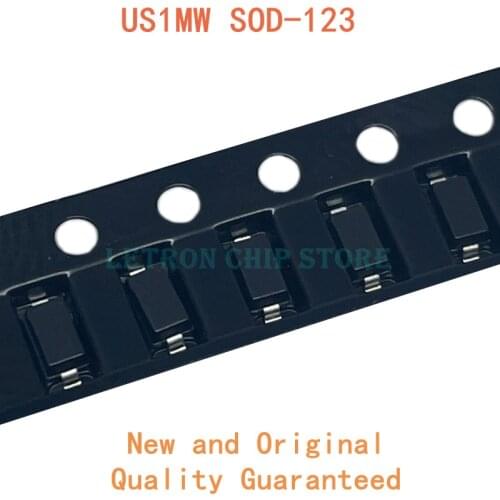 100PCS US1MW SOD123 U1M UF4007 SOD-123 1206 SMD Fast recovery diode New and Original