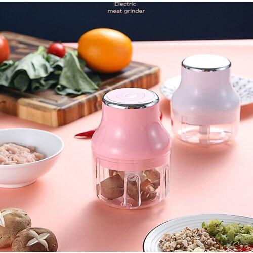 100/250ML Electric Garlic Masher Mini Protable Crusher USB Charging Vegetable Ginger Chopper Meat Food Chopper Kitchen Supplies