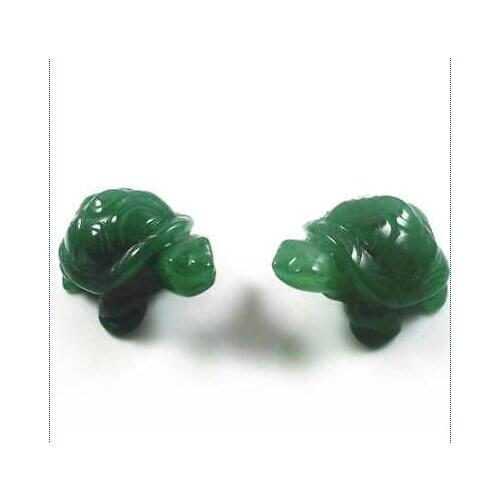 Green Aventurine Jade Stone Craving Lucky tortoise Feng Shui statue pendant