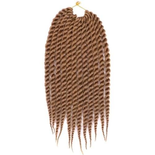 Hywamply 12-18” Senegla Twist for Kids 12 strands/pack Havana Twist Crochet Braids Synthetic Braiding Hair Extensions