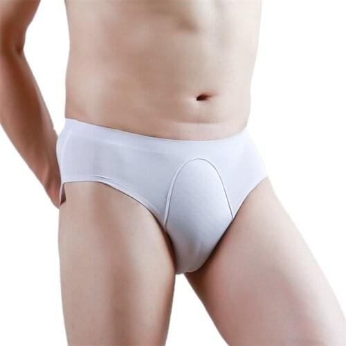 Men Hiding Gaff Panty Shaper Briefs Ice Silk Translucent Fake Vaginal Pad Crossdressing Transgender Gay Underwear Erotic Panties