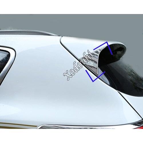 Car sticker styling cover rear tail spoiler side triangle molding window bezel trim parts 2pcs For Kia Sportage KX5 2019 2020