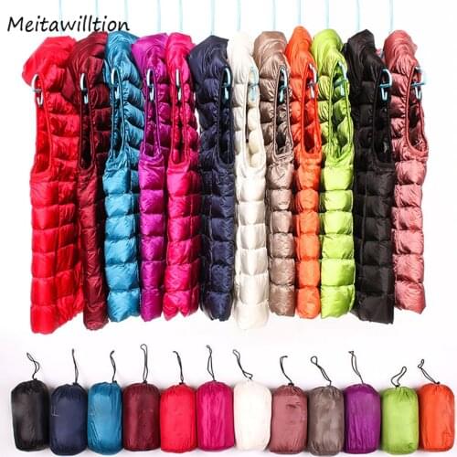 New Women 90% White Duck Down Vest 2019 Winter Women Ultra Light Down Jacket Female Stand Collar Sleeveless Coat Plus Size