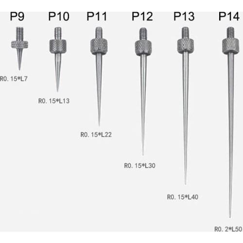 Stainless Steel Sharp Pointed Dial Indicator Probe Contact Points for Digital and Dial Indicators M2.5 Thread