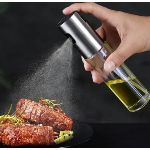 Olive oil vinegar soy sauce sprayers Salad barbecue cooking oil spray Kitchen baking tool repeatable filling Empty glass bottle