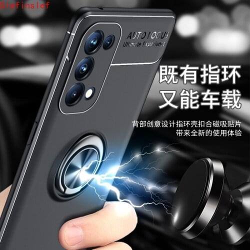 Luxury Armor Soft Ring Case Cover On The For OPPO Reno 5 Pro 5G ACE A 2 2z 2F 4F 3 Pro 4 Pro 5 Pro Plus 5G Bumper Case