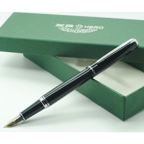 Fountain pen 373 black rod silver clip senior classic iridium gold fountain pen ink pen FREE shipping