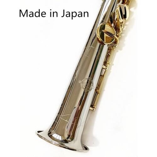 Made in Japan Yüksek kaliteli Soprano saksafon nikel gümüş düz B FIat Sax müzik ile ücretsiz kargo sert kutular