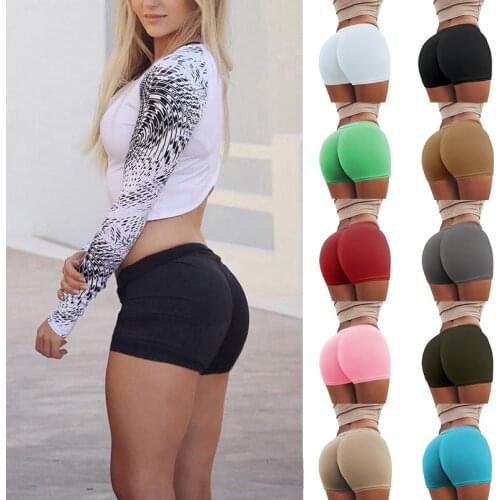 LOOZYKIT Low Waist Workout Shorts Sexy Tight Breathable Fitness Yoga Shorts Scrunch Butt Running Shorts Sport Women Gym Leggings