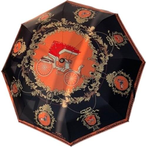 Three Folding Umbrella Automatic Folding Umbrella Gift Box Packaging Gel Clear Umbrella Fashion Trend Umbrella Womens Umbrella