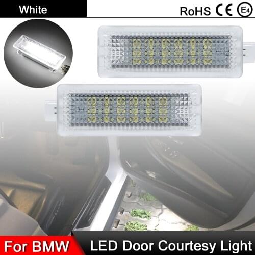 2Pcs For BMW E60 E87 E70 E90 E92 E63 E65 E85 M3 E89 Z4 LED Door Courtesy Interior Footwell Light Luggage Trunk Glove Box Lamp