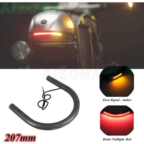Cafe Racer LED Seat Frame Hoop Brake Taillight For Kawasaki KZ Yamaha XS XJ RD SR Honda CB Brat Style Loop w/ Turn Singal Light