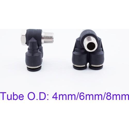 High Speed Pneumatic Quick Joint PA4/6/8-M5/01/02/03/04 Outer Six Angle Double Head Joint Air Pipe Fittings 4mm 6mm 8mm 1/8 1/4