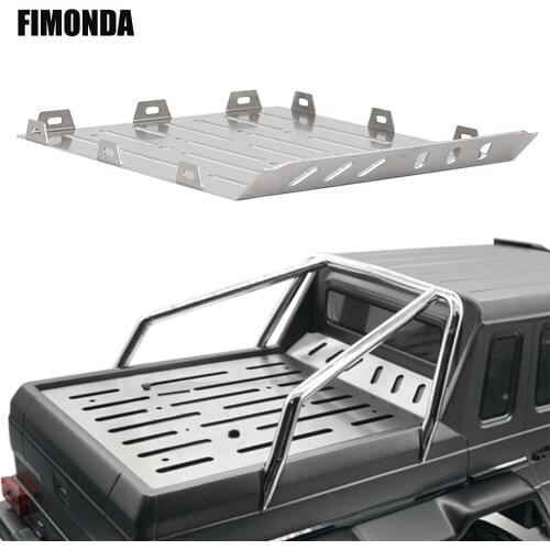 FIMONDA TRX-6 Stainless Steel Rear Trunk Plate for 1/10 Trail Crawler Truck Traxxas TRX6 G63 AMG 6x6 88096-4 Upgrade Parts