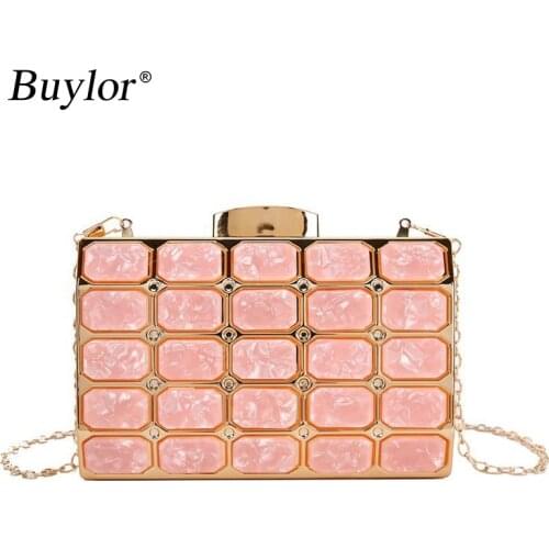 Buylor Womens Wedding Party Evening Clutch Bag Chain Crossbody Bag For Women 2021 Shoulder Luxury Designer Purses and Handbags