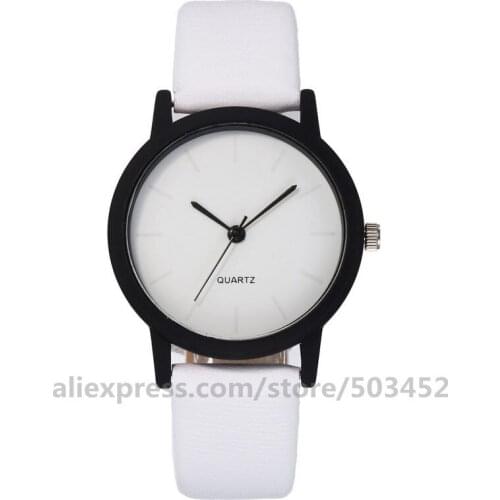100pcs/lot Reloj Mujer Simple Style Women Casual Watch Gift Watch Leather Band Analog Quartz WristWatch часы женские