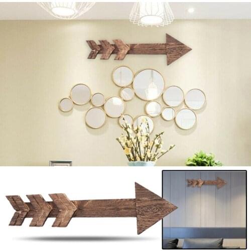 3PC Retro Simple Bar Wooden Sign Arrow Wood Wall Plaque For Bar Cafe Restaurant Shop Decoration Indicator Hanging Irregular Sign