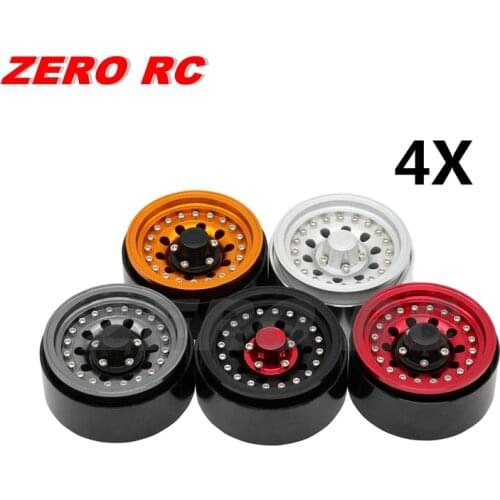 4pcs 1/10 RC Car Alloy 1.9 Beadlock Wheels Rims 12mm Hex Mount For Crawler Axial SCX10 III Capra 90046 TRX4 TRX-6 D90 D110