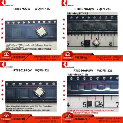 5 pcs/lot RT8857GQW RT8857 RT8807BGQW D7=AE RT8807B RT8801BPQV RT8801B RT8801BGQV RT8020APQW C2-9B RT8020AGQW RT8020A New