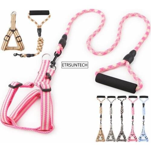 50pcs Pet Dog Harness Leash Set Thickening Cotton Small Purse Dog Harness Pet Leash Perfect for Daily